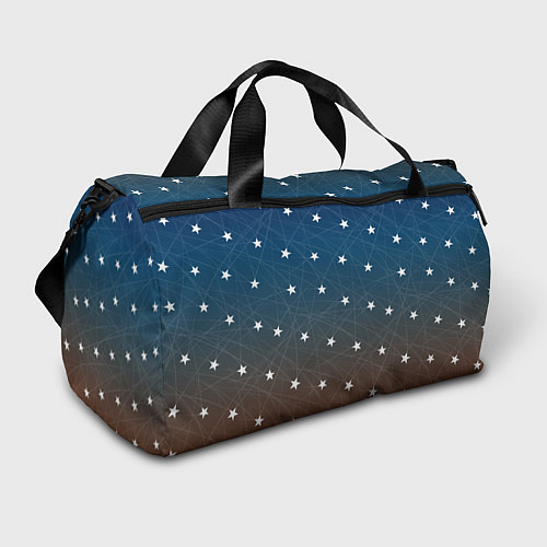 Спортивная сумка Звёзды на оранжевом закате / 3D-принт – фото 1