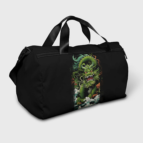 Спортивная сумка Зеленый дракон символ года / 3D-принт – фото 1