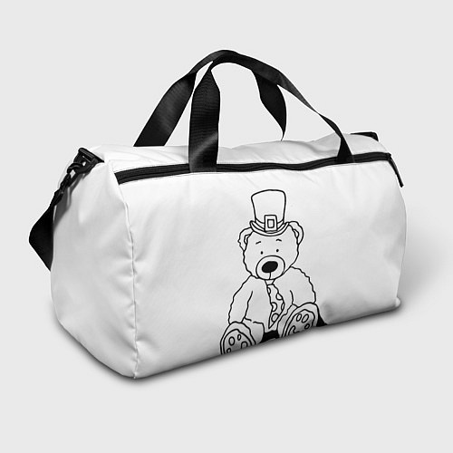 Спортивная сумка Игрушечный мишка - лепрекон в шляпе - раскраска / 3D-принт – фото 1