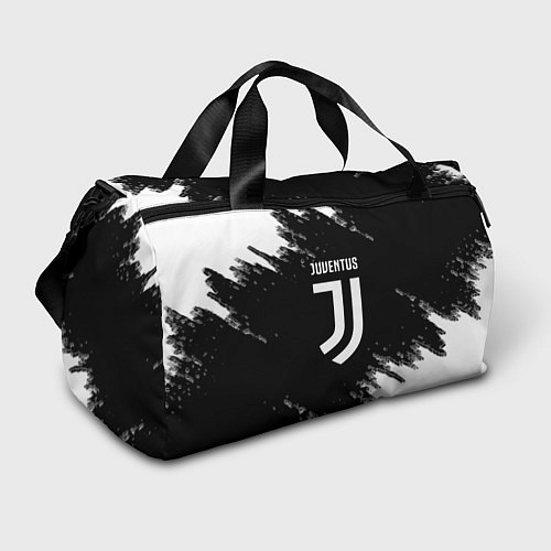 Спортивная сумка Juventus спорт краски черно белый / 3D-принт – фото 1