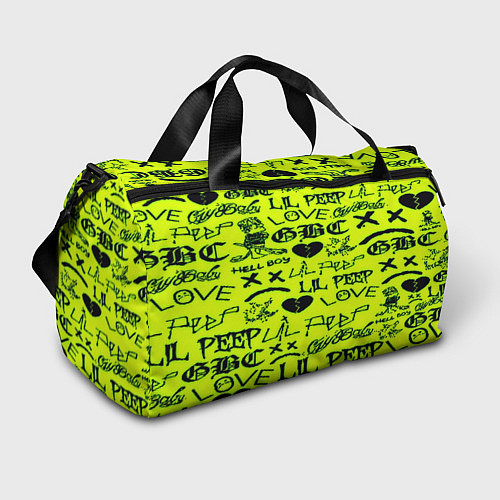 Спортивная сумка Lil peep кислотный стиль / 3D-принт – фото 1