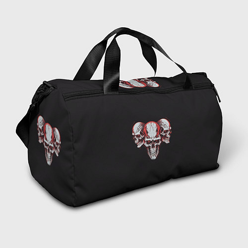 Спортивная сумка Три красные черепа / 3D-принт – фото 1