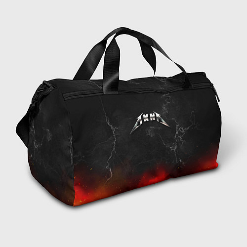 Спортивная сумка Анна в стиле Металлика - искры и огонь / 3D-принт – фото 1