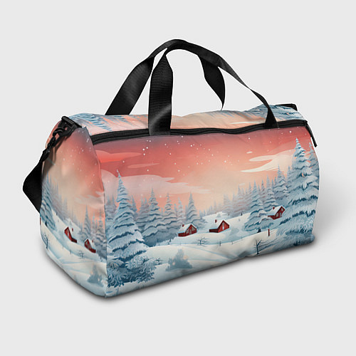 Спортивная сумка Погружение в зимнюю атмосферу / 3D-принт – фото 1