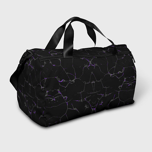Спортивная сумка Фиолетовые трещины / 3D-принт – фото 1