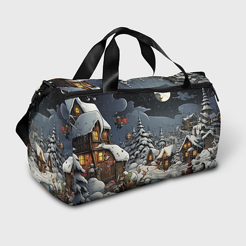 Спортивная сумка Волшебство новогодней ночи / 3D-принт – фото 1