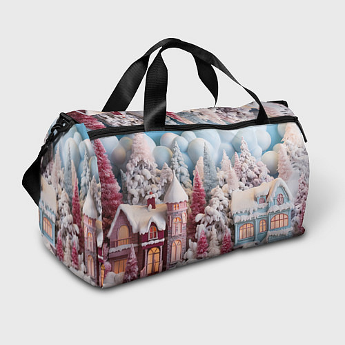 Спортивная сумка Рождественские огни на деревьях / 3D-принт – фото 1