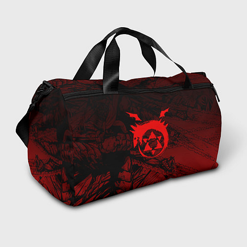 Спортивная сумка Красный знак уроборос - Стальной алхимик / 3D-принт – фото 1