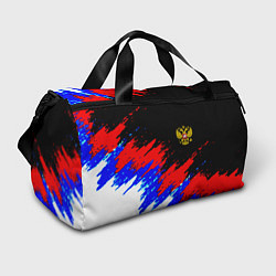 Спортивная сумка Россия триколор герб краски