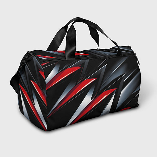 Спортивная сумка Red black abstract / 3D-принт – фото 1