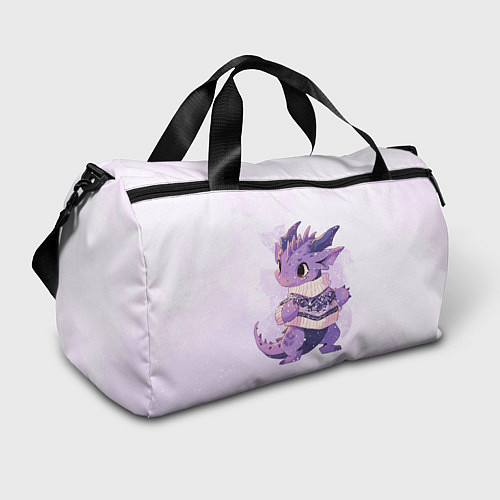Спортивная сумка Милый фиолетовый дракон / 3D-принт – фото 1