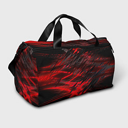 Спортивная сумка Черно красные текстуры