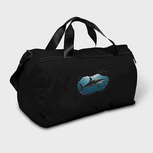 Спортивная сумка Акула в овале / 3D-принт – фото 1