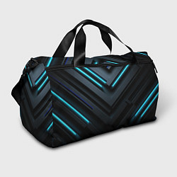 Спортивная сумка Черный и синий фон с абстракцией