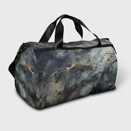 Спортивная сумка Темно-серый мрамор / 3D-принт – фото 1