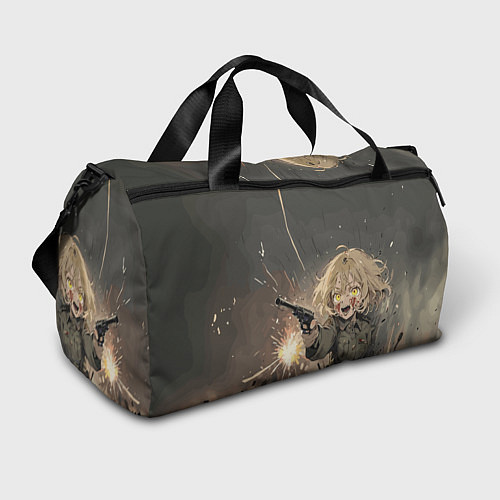 Спортивная сумка Девушка с пистолетом / 3D-принт – фото 1