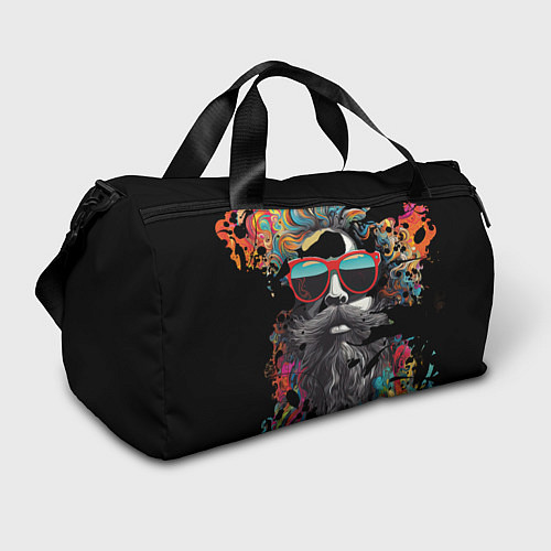 Спортивная сумка Хиппи в красных очках / 3D-принт – фото 1