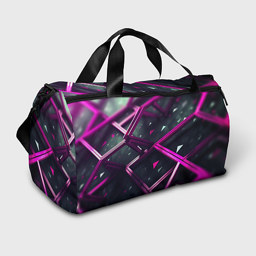 Спортивная сумка Фиолетовая абстрактная конструкция / 3D-принт – фото 1