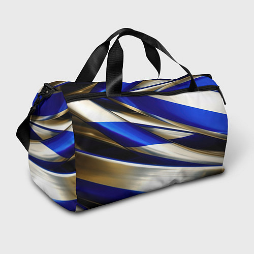 Спортивная сумка Blue white abstract / 3D-принт – фото 1