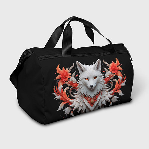 Спортивная сумка Белая лисица - кицунэ / 3D-принт – фото 1