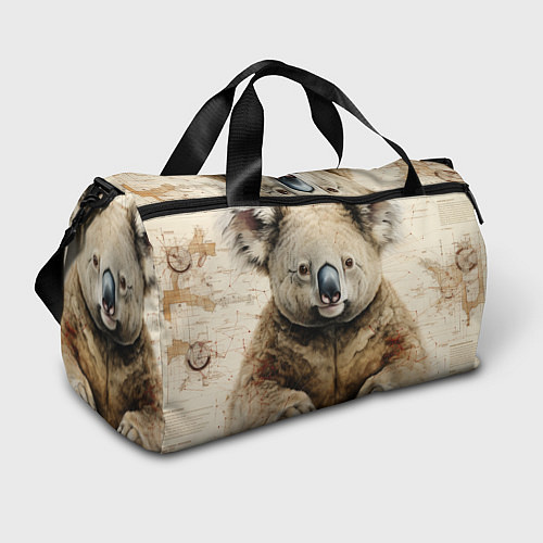 Спортивная сумка Коала в стиле диаграмм Давинчи / 3D-принт – фото 1