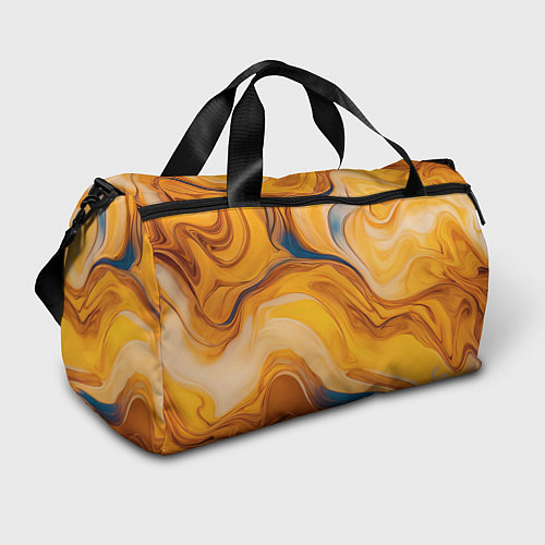 Спортивная сумка Жидкая золотая текстура - нейросеть / 3D-принт – фото 1