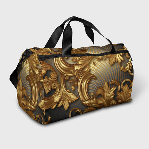 Спортивная сумка Золотая текстура и абстракции / 3D-принт – фото 1