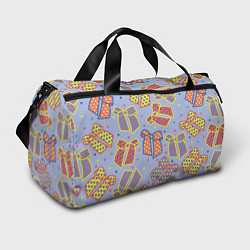 Спортивная сумка Узор с яркими разноцветными бантами в горошек