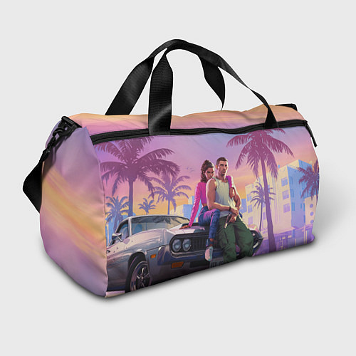 Спортивная сумка Jason & Lucia - GTA 6 official art / 3D-принт – фото 1