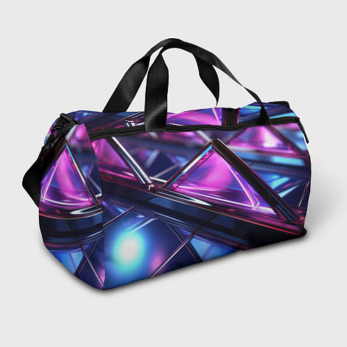Спортивная сумка Фиолетовые абстрактные треугольники / 3D-принт – фото 1