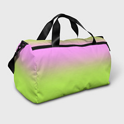 Спортивная сумка Розовый и ярко-зеленый градиент