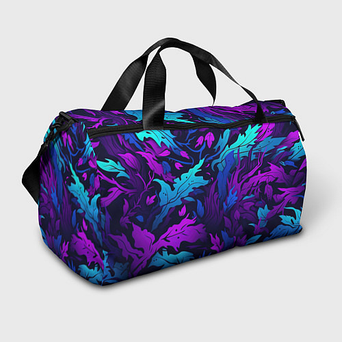 Спортивная сумка Абстрактный камуфляж в кислотных абстрактных пятна / 3D-принт – фото 1