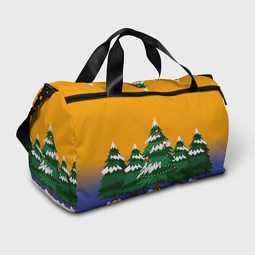 Спортивная сумка Нарядные лесные ёлки / 3D-принт – фото 1