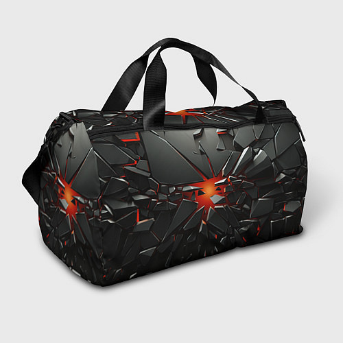 Спортивная сумка Взрыв и черные камни / 3D-принт – фото 1
