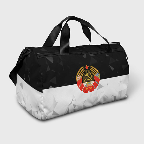 Спортивная сумка СССР черно белая геометрия / 3D-принт – фото 1