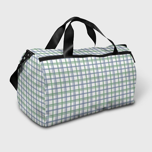 Спортивная сумка Сине-зелёный светлый полосатый / 3D-принт – фото 1