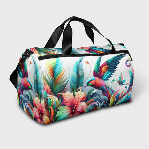 Спортивная сумка Райская птица - тропики / 3D-принт – фото 1
