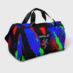 Спортивная сумка Portal 2 краски сочные текстура