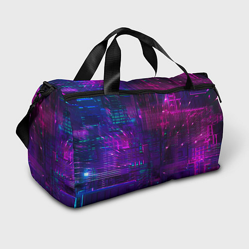 Спортивная сумка Неоновые огни квадратов / 3D-принт – фото 1