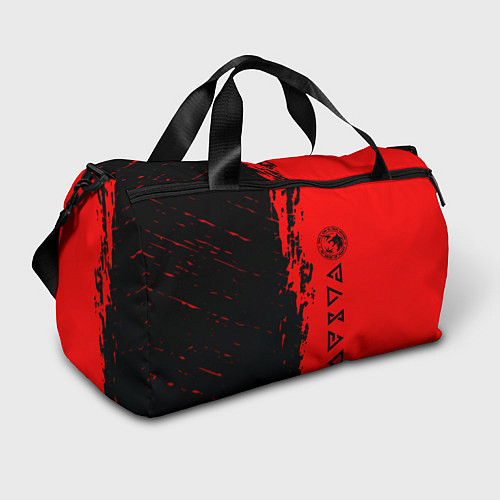 Спортивная сумка Ведьмак краска абстракция / 3D-принт – фото 1