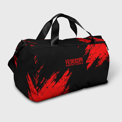 Спортивная сумка Perfectworld красные краски / 3D-принт – фото 1