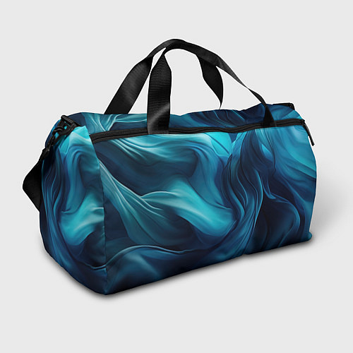 Спортивная сумка Синяя абстракция в виде волн / 3D-принт – фото 1