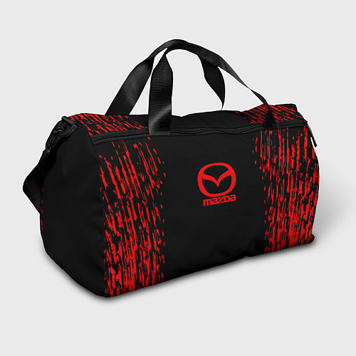 Спортивная сумка Mazda краски красные штрихи / 3D-принт – фото 1