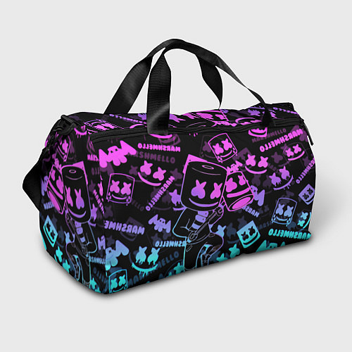 Спортивная сумка Marshmello neon pattern / 3D-принт – фото 1