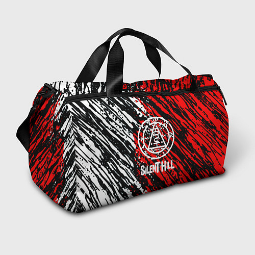 Спортивная сумка Silent hill краски белые и красные штрихи / 3D-принт – фото 1