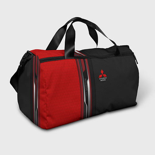 Спортивная сумка Mitsubishi - carbon style / 3D-принт – фото 1