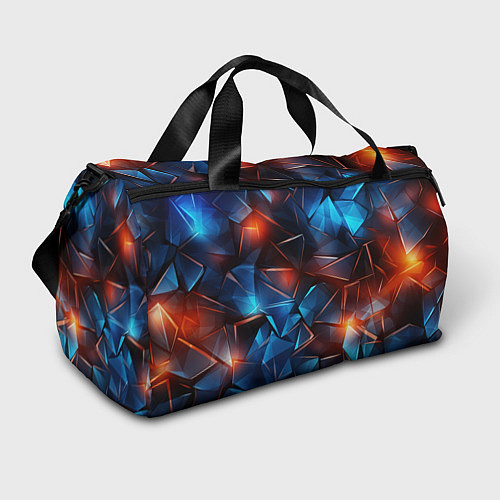 Спортивная сумка Синие и красные осколки стекла / 3D-принт – фото 1