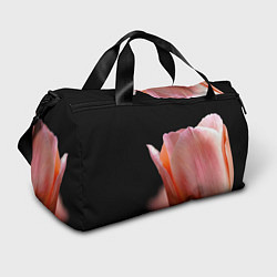 Спортивная сумка Тюльпан на чёрном - woman