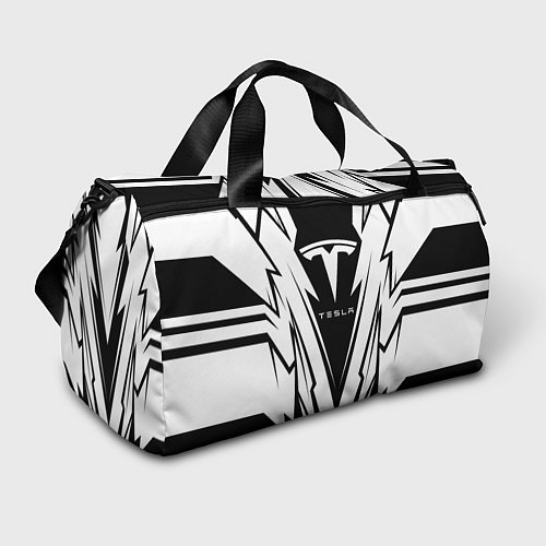 Спортивная сумка Tesla - black and white / 3D-принт – фото 1