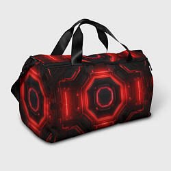 Сумки спортивные Nvidia style black and red neon, цвет: 3D-принт